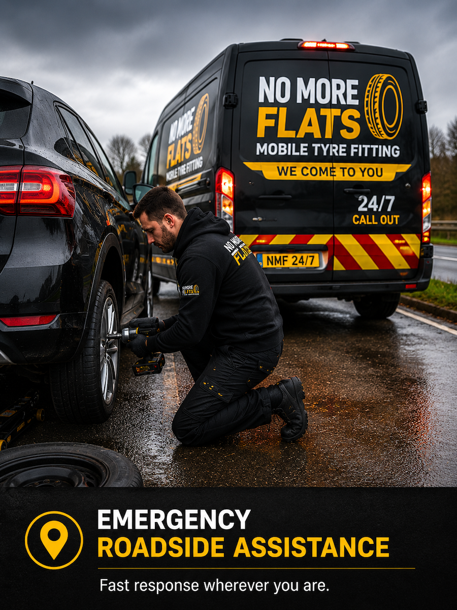 Emergency roadside tyre assistance in Chesterfield