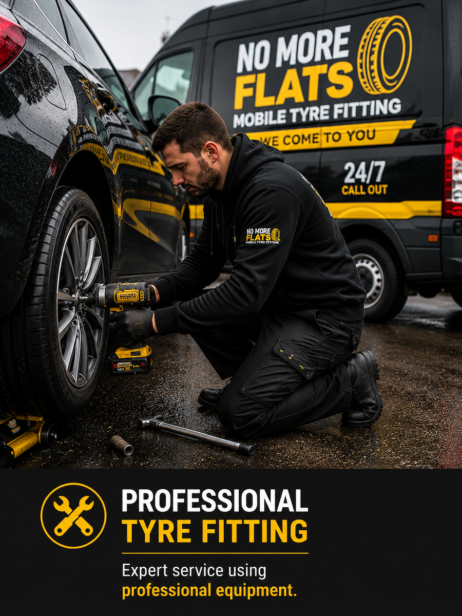 Professional mobile tyre fitting